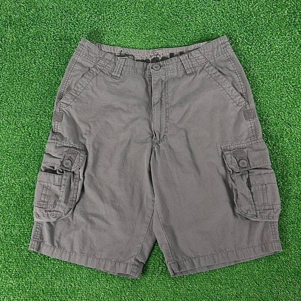 Y2K Machine Grey Baggy Cargo Shorts